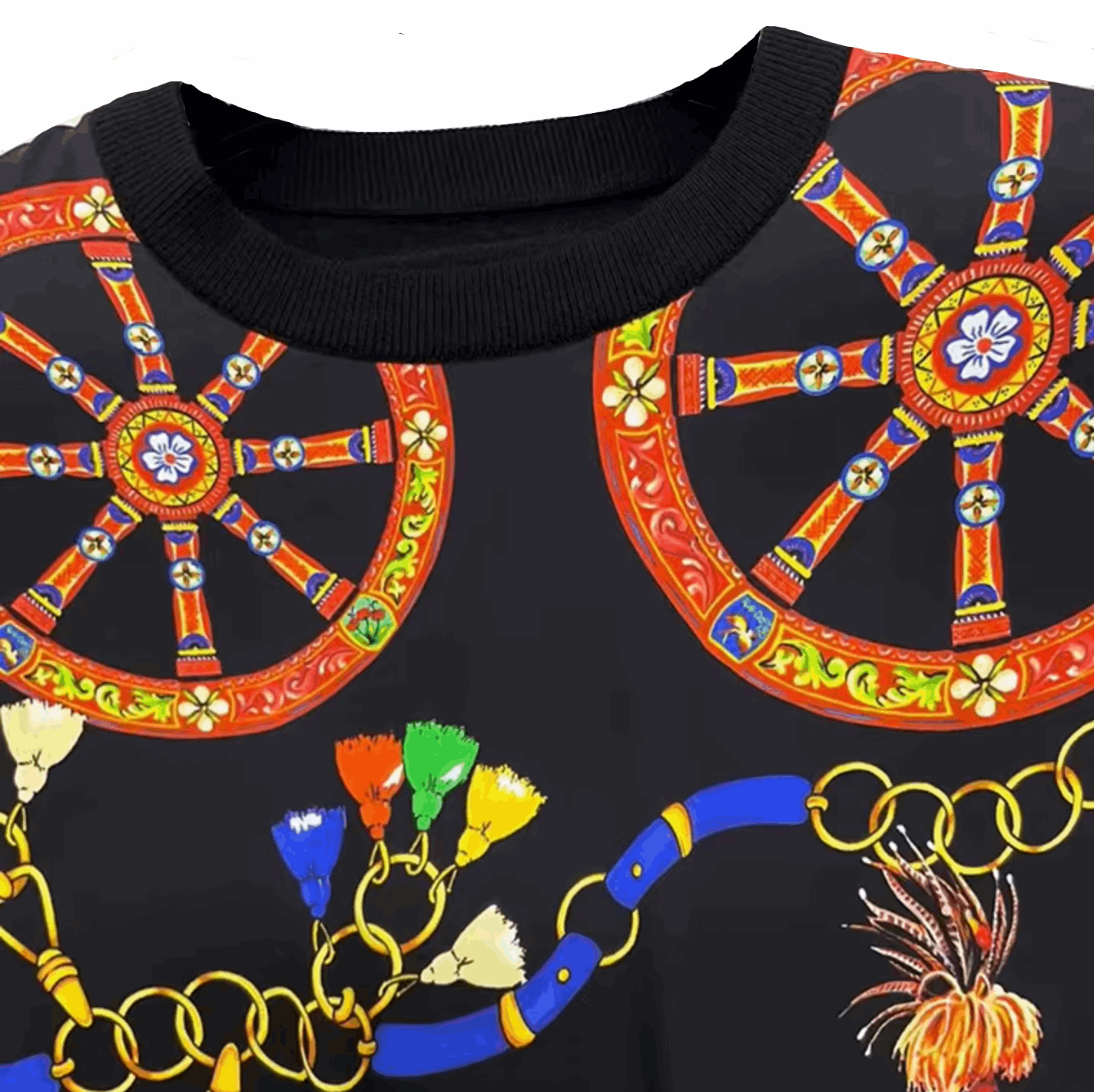 Sicilian Carnival Black Silk & Wool Knitted Top - Dress By Vicky