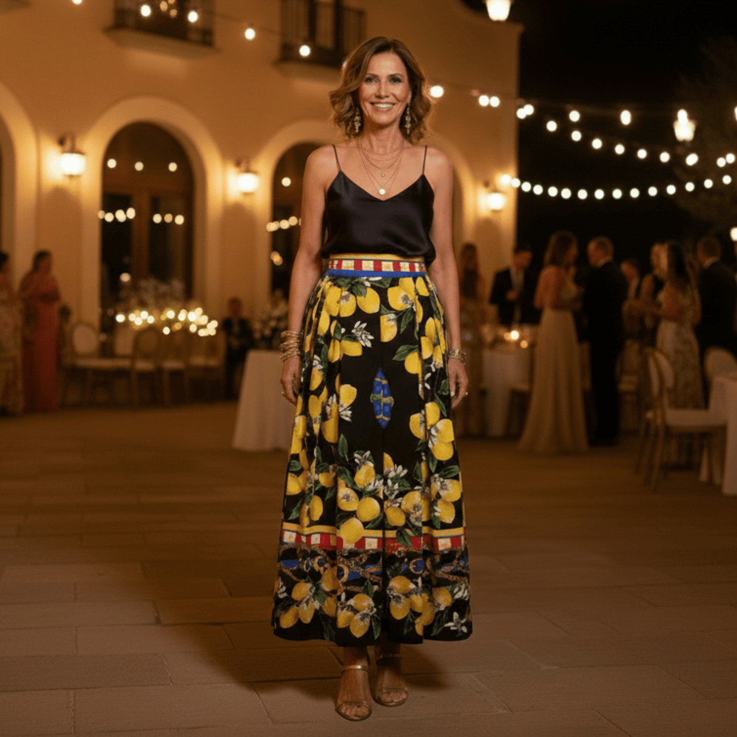 Sicilian Lemons Cotton Skirt - Dress By Vicky