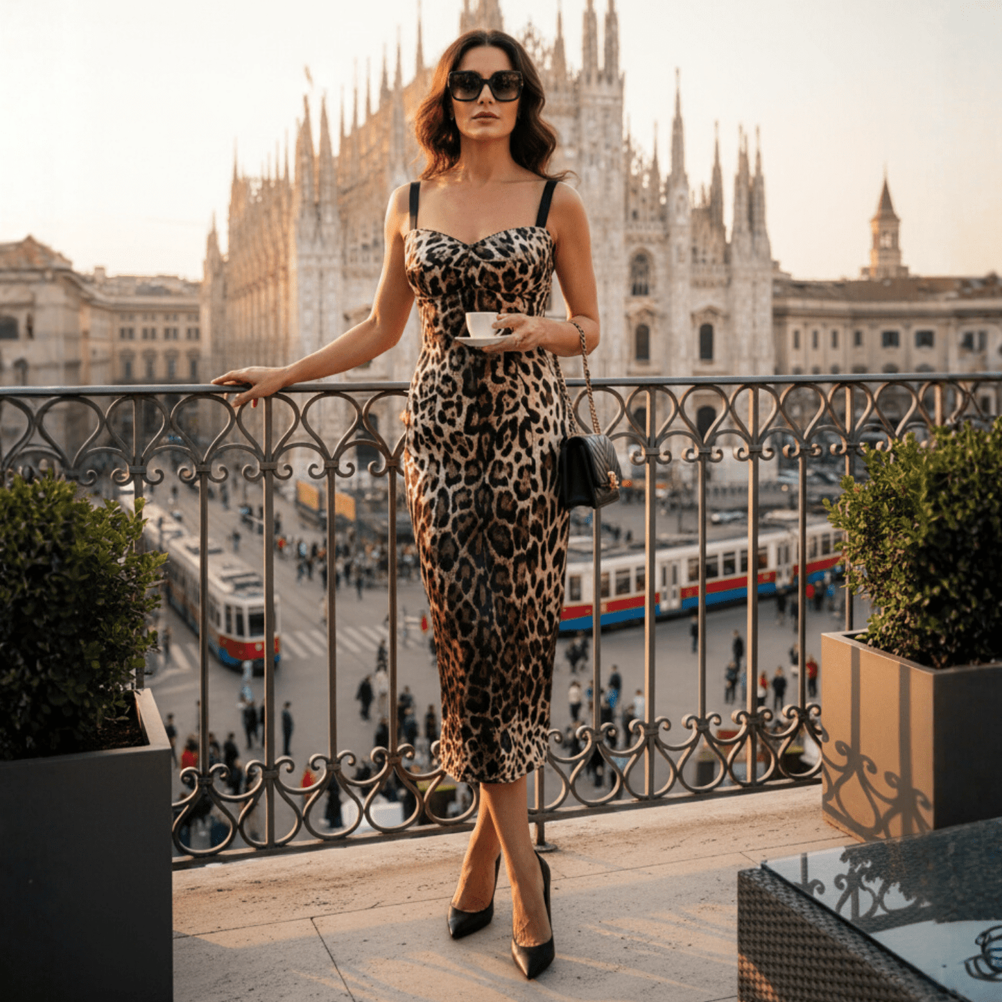 Silk Leopard Midi Dress | Lingerie - Style Evening Dress - Dress By Vicky