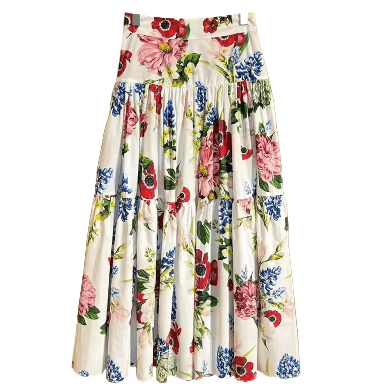 White Floral Cotton Maxi Skirt - Dress By Vicky