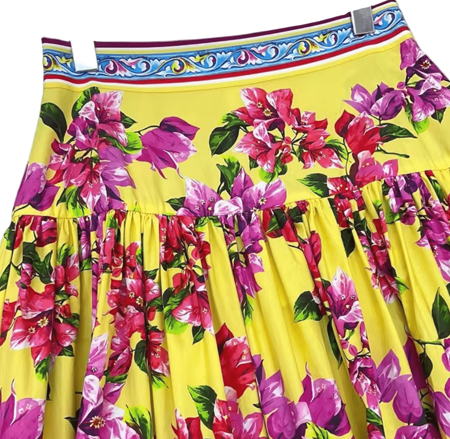 Yellow Floral Cotton Maxi Skirt - Dress By Vicky