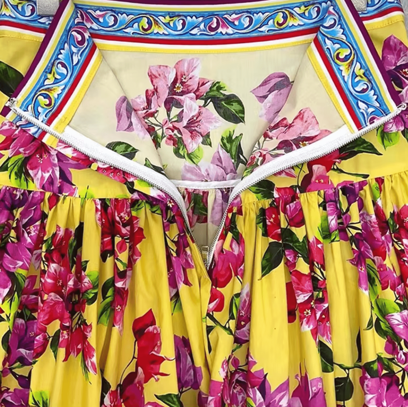 Yellow Floral Cotton Maxi Skirt - Dress By Vicky