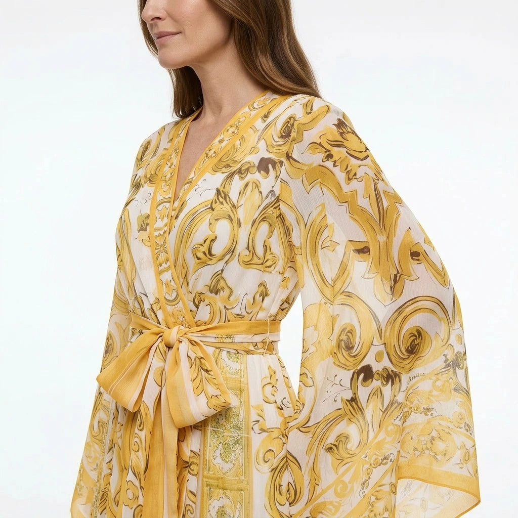 Make a Statement in Italian Chiffon Dress – Dress By Vicky
